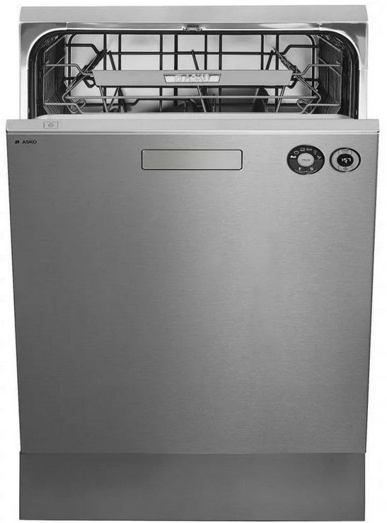 Посудомойка стального цвета